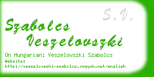 szabolcs veszelovszki business card